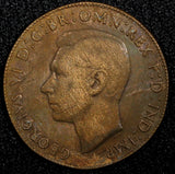 Great Britain George VI Bronze 1942 1/2 Penny  KM# 844 (24 229)