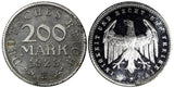 Germany - Weimar Republic PROOF 1923 E 200 Mark Mintage-4 095 SCARCE KM# 35 (00)