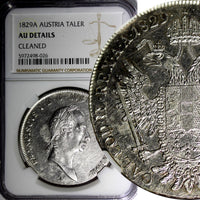 Austria Franz I Silver 1829 A Thaler Vienna Mint NGC AU DETAILS KM# 2163 (026)