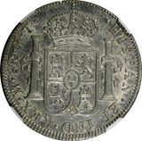 Mexico SPANISH COLONY Charles IV Silver 1802 MO FT 8 Reales NGC AU DET. KM# 109