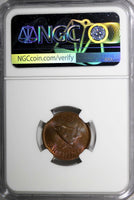 Great Britain George VI Bronze 1943 Farthing NGC MS64 RB KM# 843