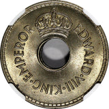 Fiji Edward VIII 1936 1 Penny NGC MS65 Mintage-120,000 One Year Type KM# 6 (013)