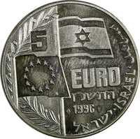 ISRAEL Copper-nickel 5 EURO 1996 Golda Meir 33mm X#18 (17 958)