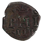 Italian States Milan Philip III (1598-1621) Billon Trillina MIR-354 (451)