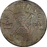 Sweden Frederick I 1749 2 Ore, S.M.Low Mintage-313,000 Better Details KM# 437(4)