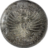 Italy Vittorio Emanuele III Silver 1907 R 1 Lira Last Year Type VF/XF KM# 32 (9)