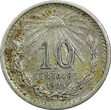 Mexico ESTADOS UNIDOS MEXICANOS Silver 1905 M 10 Centavos KM# 428 (22 399)