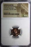 Roman Empire CONSTANS AD 337-350 AE4 BI NUMMUS (FOLLIS) /Two victories NGC (223)