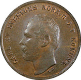 Sweden Carl XV Adolf Bronze 1870 1 Ore Choice UNC Condition KM# 705 (21 998)