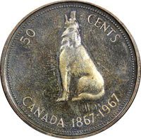 Canada Elizabeth II PROOF Silver 1967 50 Cents Confederation KM# 69 (21 837)