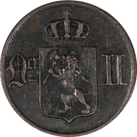 Norway Oscar II Bronze 1897 1 Øre The Norwegian Lion KM# 352 (20 710)