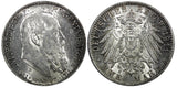 German States BAVARIA-90TH BIRTHDAY 1911 D 2 Mark  Nice Toned KM# 997 (6)