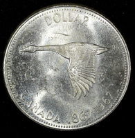 CANADA Elizabeth II Silver 1967 $1.00 Dollar Goose UNC KM# 2287 (22 772)