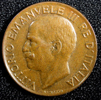 Italy Vittorio Emanuele III Bronze 1932 R 5 Centesimi UNC KM# 59 (23 665)