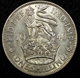 Great Britain George VI Silver 1940 1 Shilling aUNC  KM# 853 (22 929)