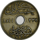 Egypt OCCUPATION COINAGE Hussein Kamil AH1335/1917-H 10 Milliemes KM316 (18 602)