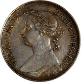 Great Britain Victoria Bronze 1886 Farthing  Britannia KM# 753