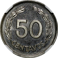 Ecuador 1963 50 Centavos NGC MS64 1st Year Type KM# 81 (018)