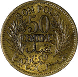 Tunisia Chambers of Commerce 1340 (1921) 50 Centimes Toned UNC KM# 246 (19 351)