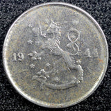 FINLAND Iron 1944 25 Penniä WWII Issue Ch.UNC KM# 25b (23 022)