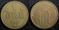 Sweden Oscar II Bronze 1899 1 Öre  Large letters KM# 750  (23 154)