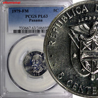 Panama 1979 FM 5 Centesimos PCGS PL63 TOP GRADED PROOF LIKE COIN  KM# 35.1 (6)