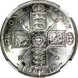 GREAT BRITAIN George V (1910-1936) Silver 1917 1 FLORIN NGC MS60 WWI KM# 817 (3)