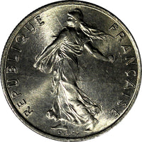 France 1975 1/2 Franc signature "O. Roty" 19.5 mm GEM BU KM# 931.1 (20 507)