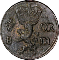 SWEDEN Carl XI (1660-1697) Copper 1673 1/6 Ore S.M. VF/XF KM# 254 (21 013)