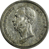 Netherlands William II Silver 1848 25 Cents KM# 76 (18 038)