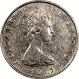 Isle Of Man Elizabeth II 1975 5 New Pence Towers on Hill KM# 22 (8941)