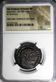 ROMAN TETRARCHY Maximian AD 286-310 BI Nummus / Nude Genius NGC (002)