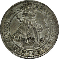 AUSTRIA Leopold V Silver 1632 Thaler HALL ERROR "AVSTIAE" NGC MS62  DAV-3338A(5)