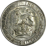 Great Britain George V Silver 1918 1 Shilling 23.5mm KM# 816