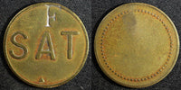 COSTA RICA Bronze Token SAT  c/s "F" 25.3mm 4,48 g. SCARCE (23 245)