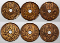 FINLAND Copper 1943 10 Pennia UNC Condition WWII  RANDOM PICK (1 Coin) KM# 33.1