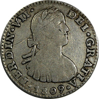 Mexico SPANISH COLONY Ferdinand VII Silver 1809 TH 1 Real 1st Year Type KM#82(4)