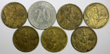 Yugoslavia LOT OF 7 COINS 1955 20 Dinara KM# 34;1986 20 Dinara KM# 112 (17 950)