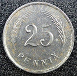 FINLAND Iron 1944 25 Penniä WWII Issue Ch.UNC KM# 25b (23 022)