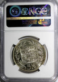 SWEDEN Silver 1966-U 5 Kronor NGC MS65 Constitution Reform 1 YEAR TYPE KM# 839