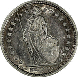 Switzerland Silver 1914 B  1 Franc aUNC Toned KM# 24  (17 149)