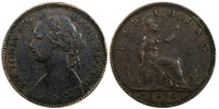 Great Britain Victoria  Bronze 1875 H Farthing Birmingham Mint KM# 753 (20 578)