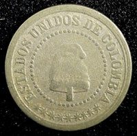 Colombia Copper-Nickel 1881 2 1/2 Centavos 1 Year Type KM# 179 (22 988)