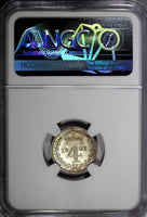 GREAT BRITAIN Edward VII Silver 1902 Maundy Set (4 Coin) NGC MS66,MS65 Toned