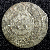 Riga CARL X of Sweden Silver 1658 Solidus,Schilling SCARCE KM# 50 (23 108)