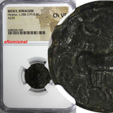 SICILY. Syracuse. Hicetas (ca. 288-279/8 BC). AE 20 mm NGC Ch VF  Sear# 1210 (9)