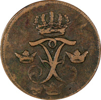 Sweden Frederick I Copper 1741 1 Ore, S.M. 29.75 mm KM# 416.1 (21 160)