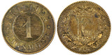 Denmark Frederik VII Bronze 1860 1 Skilling Rigsmont KM# 763 (21 382)