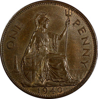 Great Britain George VI Bronze 1940 1 Penny aUNC KM# 845 (15 378)