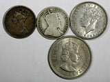 Hong Kong Silver Copper LOT OF 10 COINS 1902-1972 (18 417)